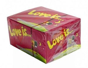 Жвачка "Love is" 100 шт Вишня-лимон