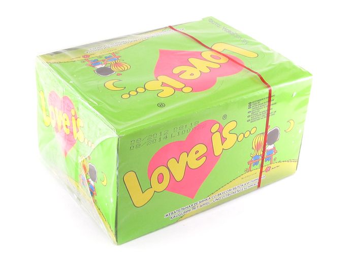 Жвачка "Love is" 100 шт Яблоко-лимон