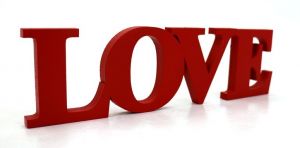 Объемное слово "Love" №2(в красном)