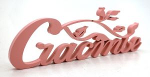 Объемное слово " Счастье" №1 (в розовом)