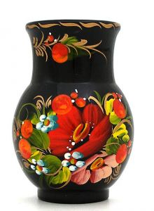 Магнит деревянный "Глечик", украинская ручная роспись