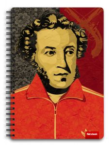 Блокнот на пружине, А5 "Гении в толстовке, Пушкин А.С."