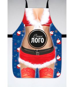 Фартук с принтом "Снегурочка" (с Вашим логотипом, любое изображение)