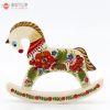 Лошадка-качалка с Петриковской росписью (03)