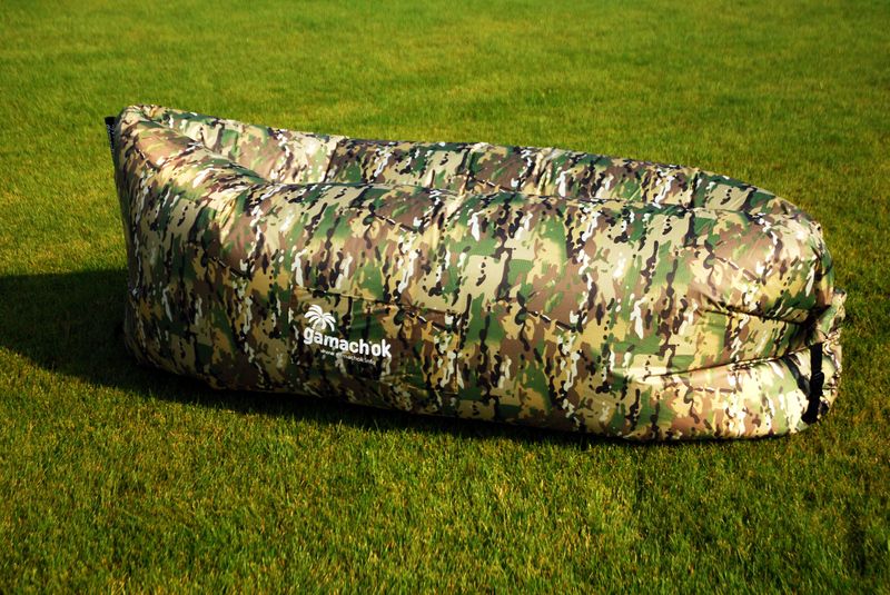 Надувной диван-шезлонг, камуфляж