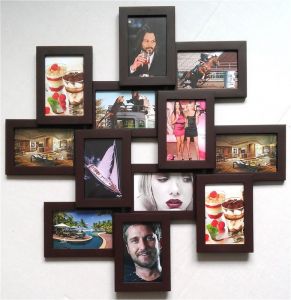 Мультирамка для фотографий "Венге. Зигзаг, 12 фото"