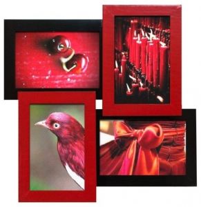 Мультирамка для фотографий "Красное и черное. Коллаж 4 фото"