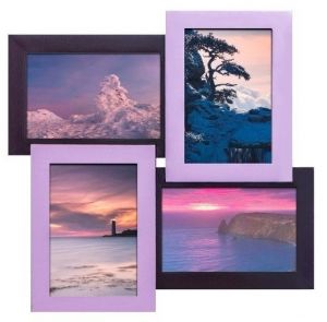 Мультирамка для фотографий "Оттенки фиолетового. Коллаж 4 фото"