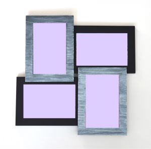 Мультирамка для фотографий "Серебряное мерцание. Коллаж 4 фото"