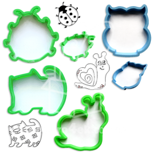 Набор формочек для печенья и пряников "Живность" (4 шт)