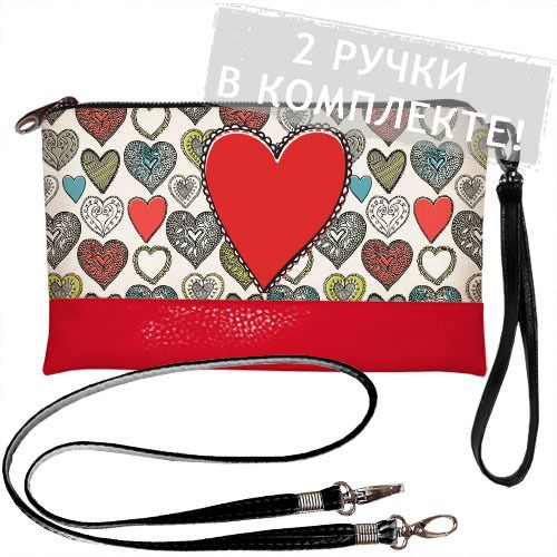 Клатч з короткою і довгою ручкою "Любов"