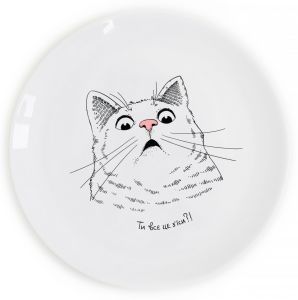 Тарелка "Здивований кіт" (Ти все це з'їси?)