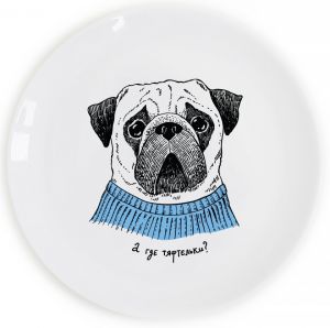 Тарелка "Мопс" (А где тяфтельки?)