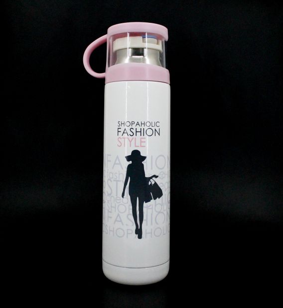 Термос с чашкой "Fashion style" (розовый)