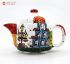 Чайник керамический "Домики"(25) (ручная работа)