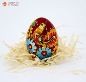 Писанка. Деревянное пасхальное яйцо с Петриковской росписью (10)