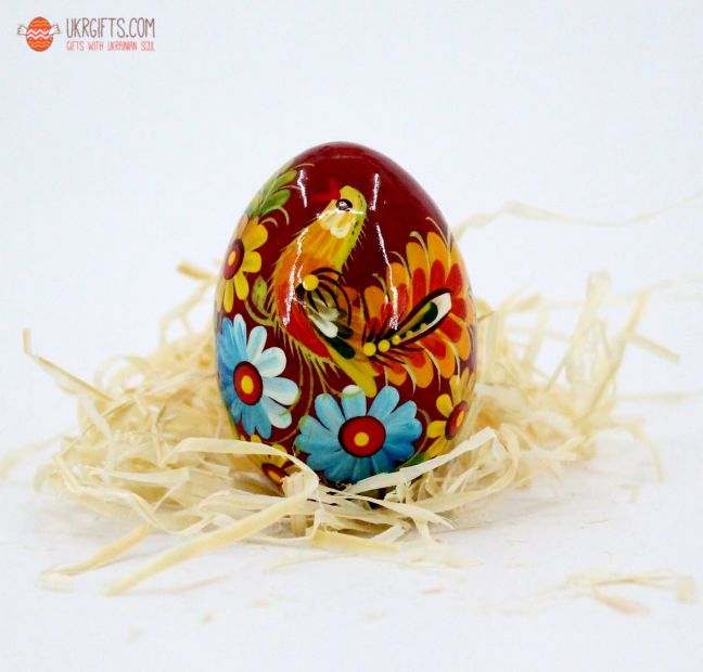 Писанка. Деревянное пасхальное яйцо с Петриковской росписью (10)