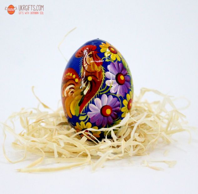 Писанка. Деревянное пасхальное яйцо с Петриковской росписью (13)