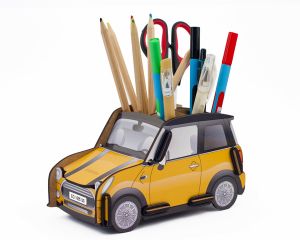 Органайзер для ручек и карандашей "Автомобиль  Mini Cooper" , желтый