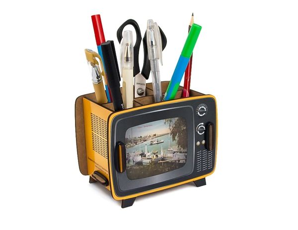 Органайзер для ручек и карандашей "Ретро телевизор"