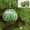 Елочный шар-шкатулка с Петриковской росписью 02