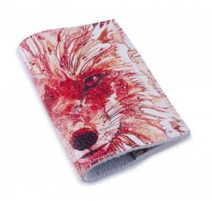 Обложка для паспорта "Лиса" (натур. кожа)