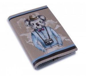 Обложка для паспорта "Коала" (натур. кожа)