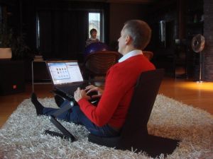 Портативное кресло (цв.черный) для комфортной работы, отдыха, медитации, семинаров