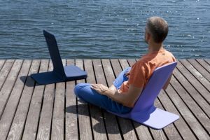 Портативное кресло для комфортной работы (цв.синий), отдыха, медитации, семинаров