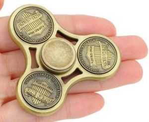 Игрушка и антистресс Спиннер  "One cent", темное золото