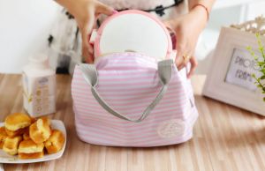 Термосумка "Wonderful life" в розовую полоску