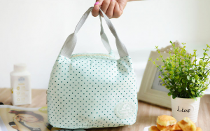 Термосумка "Wonderful life" в зеленый горошек