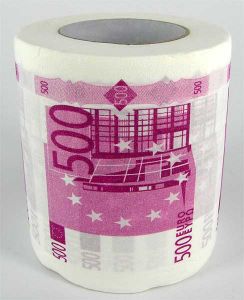 Рулон туалетной бумаги "500 евро"