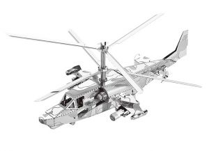 3D металлический пазл - модель для сборки "Вертолет КА-50"