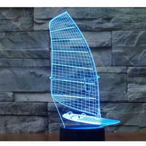 3D светильник, ночник "Парусник"