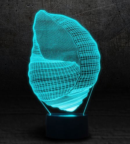Сенсорный светильник 3D "Ракушка"