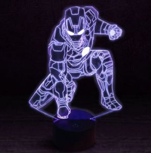 3D светильник, ночник "Железный человек" (03)