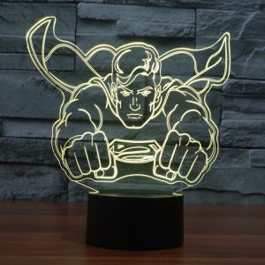 Сенсорный светильник 3D "Супермен"