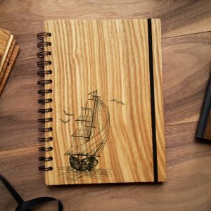Деревянный блокнот "Парусник" А5
