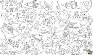 Обои-раскраски "Космос" 60х100