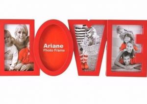 Мультирамка для фотографий "Love", красная