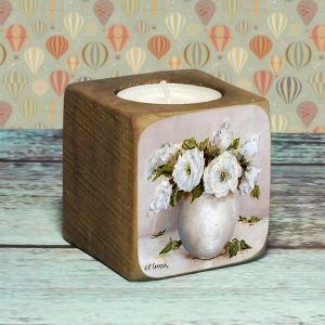 Подсвечник "Белые розы""