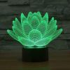 3D светильник, ночник "Лотос"