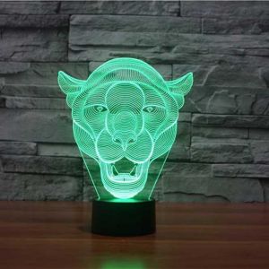 3D светильник, ночник "Пума"