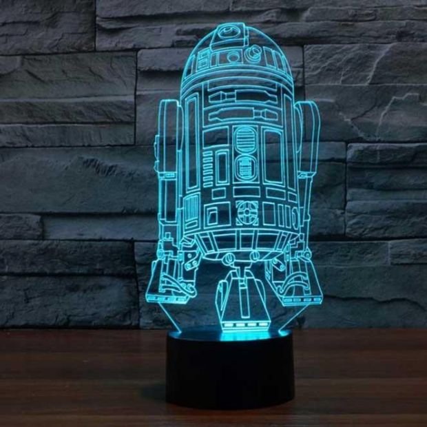 Светодиодный светильник 3D "R2D2"