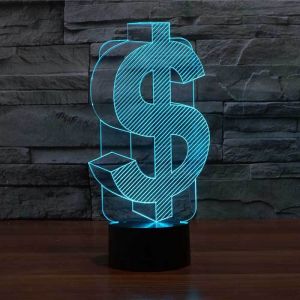 Светодиодный светильник 3D "Доллар"