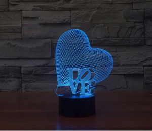 Сенсорный светильник 3D "Сердце"