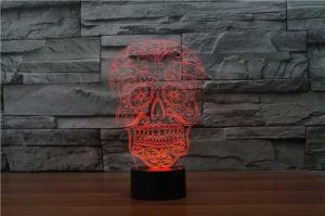 Сенсорный светильник 3D "Череп"