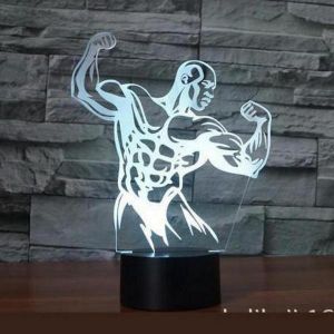 3D светильник, ночник "Культурист"