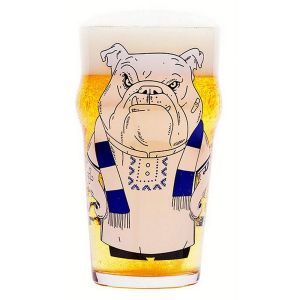 Бокал для пива 0,5 "Бульдог - футбольный фанат"
